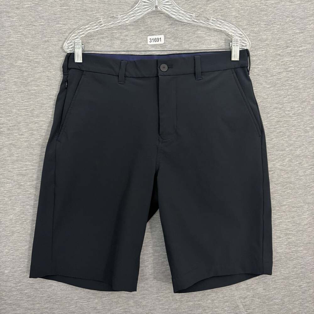 Mizzen Main Mens Size 32 Navy Blue Helmsman Slim Stretch Chino Shorts
